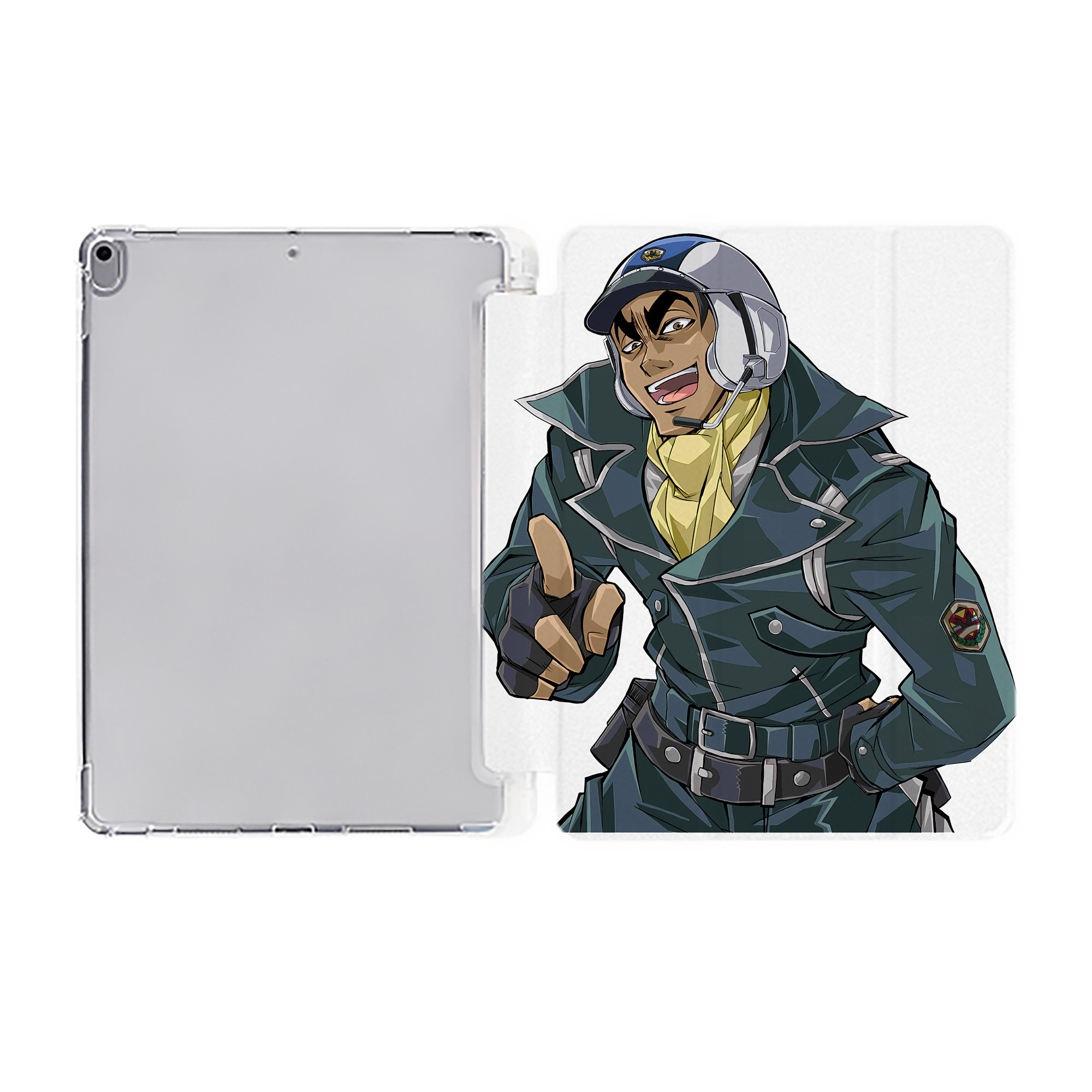 （画像用） 遊☆戯☆王 Yu-Gi-Oh! IPad ケース ペン収納付き 三つ折りスタンド PUレザー×シリコン 対応機種9.5/10.5/10.9インチ